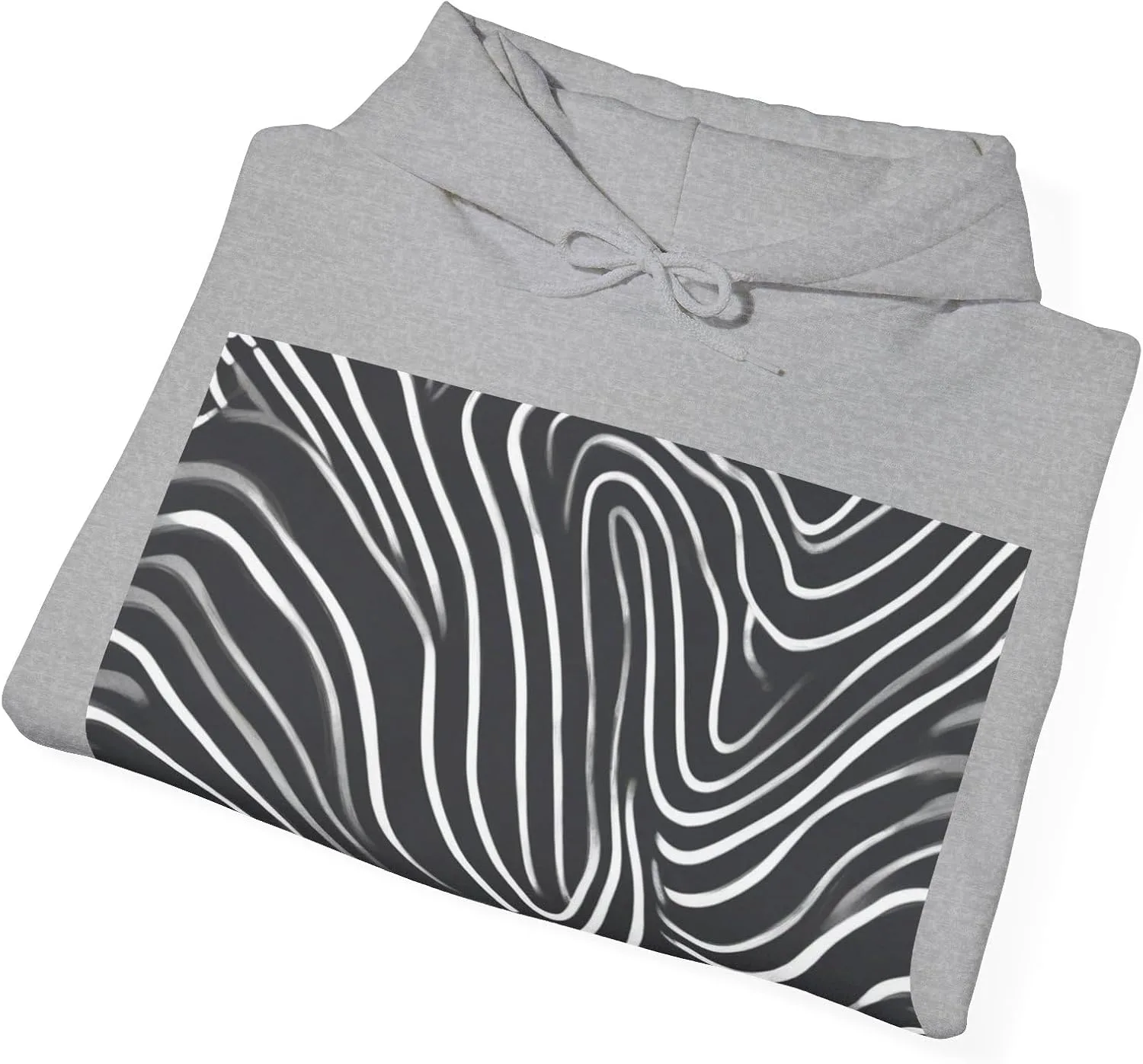 Толстовка Unisex Heavy Blend с капюшоном, топографический принт, цвет Bold 0295 — фото 4