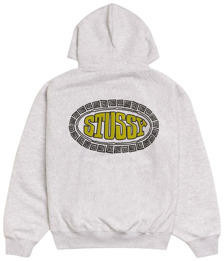 Толстовка Stussy Tile Oval Hoodie, серый — фото 2