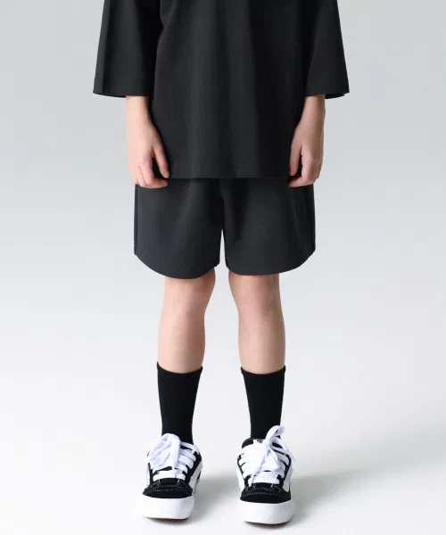 Детские шорты MUSINSA STANDARD KIDS хлопковые и полиэстеровые чёрные