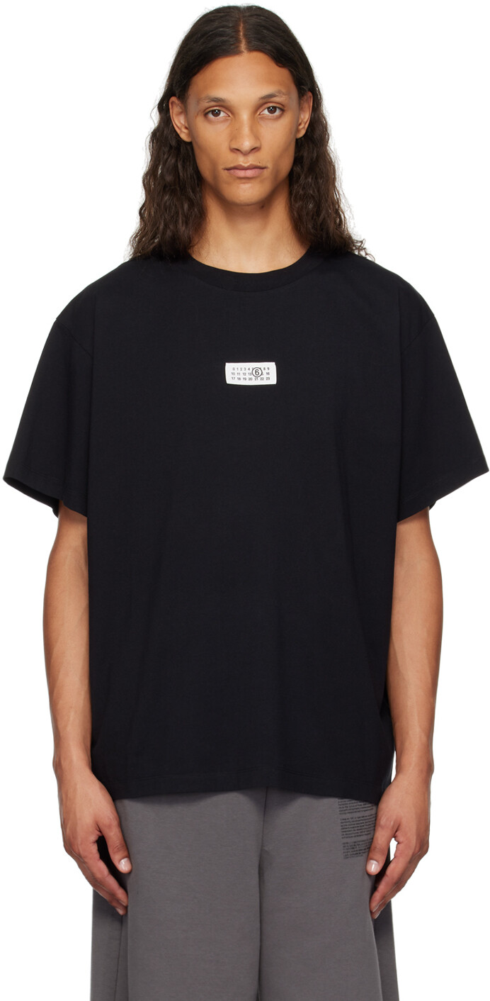 

Футболка с нашивкой MM6 Maison Margiela, черный