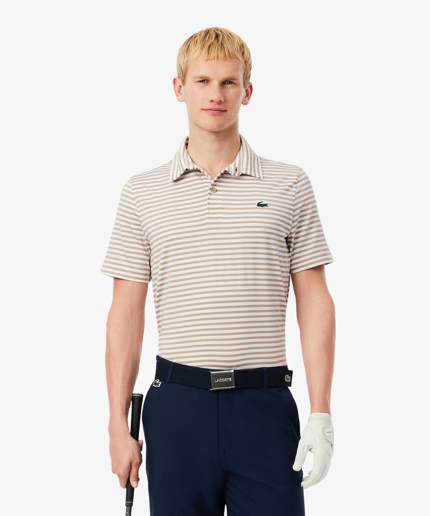 Футболка-поло LACOSTE Ultra Dry, защита UPF50+, бежевый