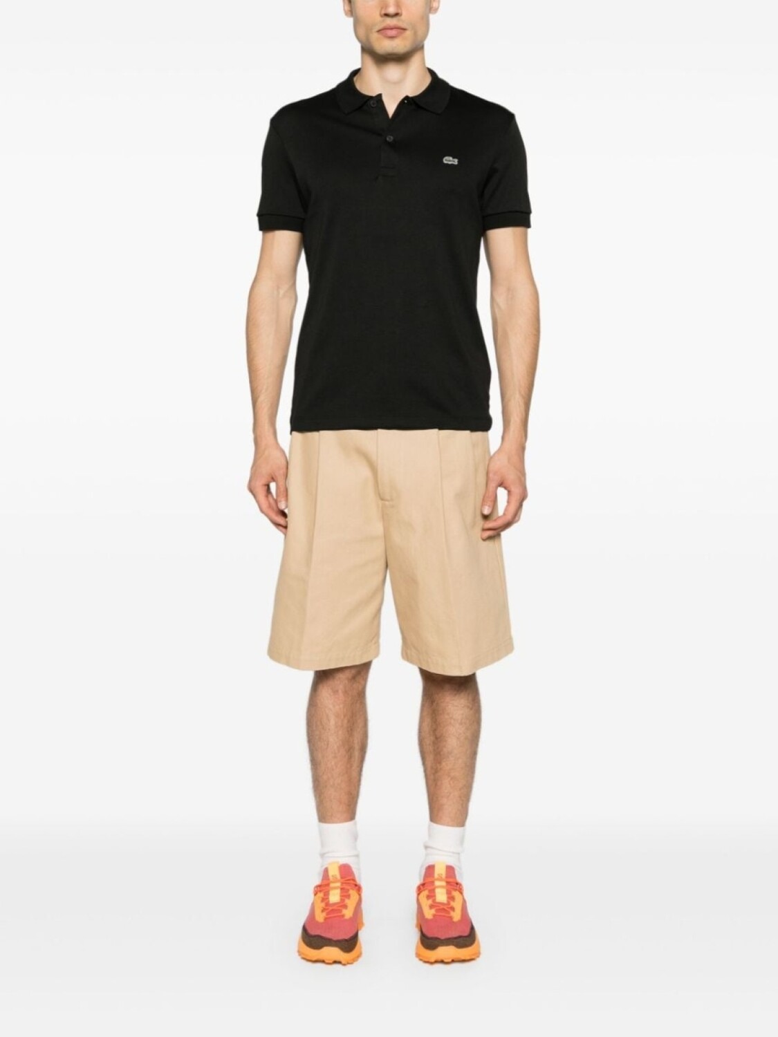 Lacoste рубашка-поло из джерси с логотипом, черный — фото 2