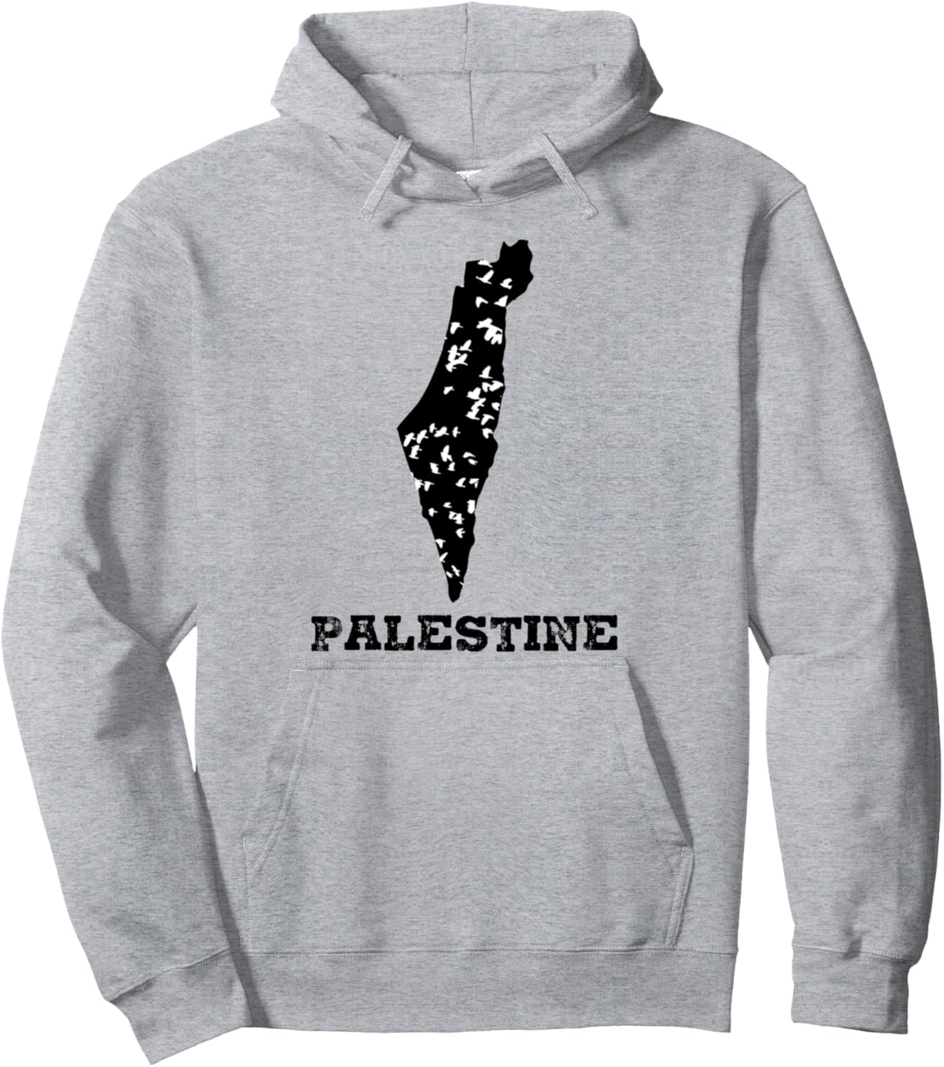 

Худи с картой Палестины Palestine Map, серый