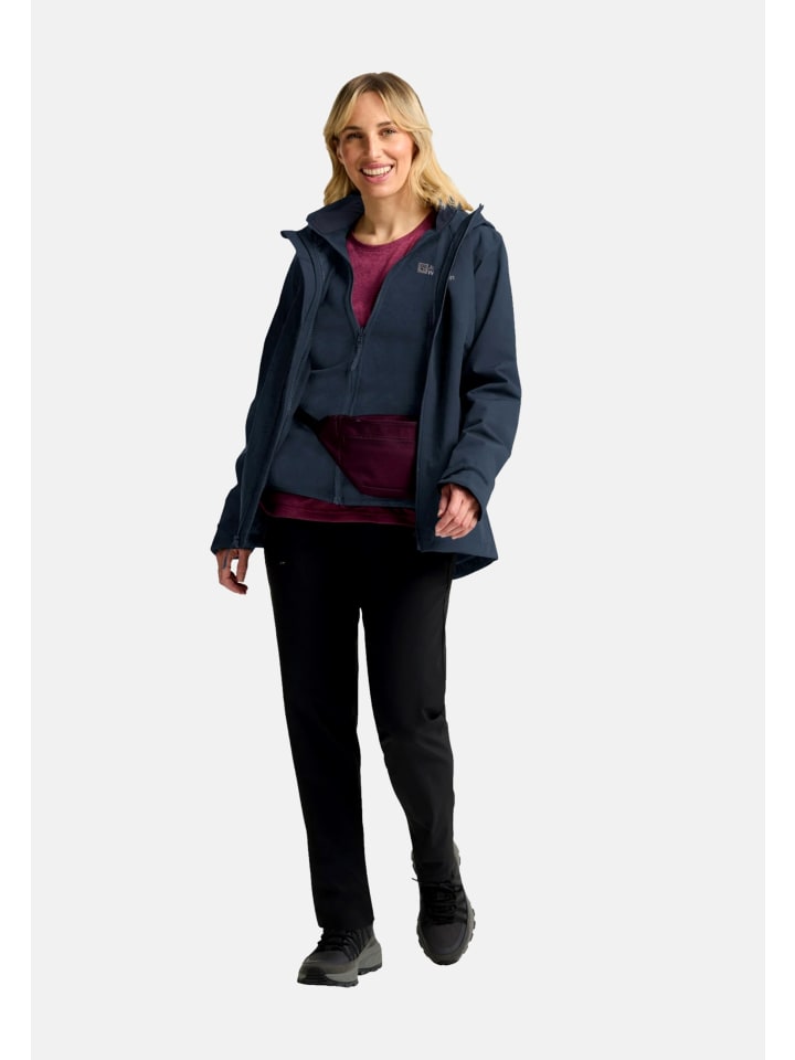 

Куртка Moonrise 3in1 темно-синего цвета Jack Wolfskin