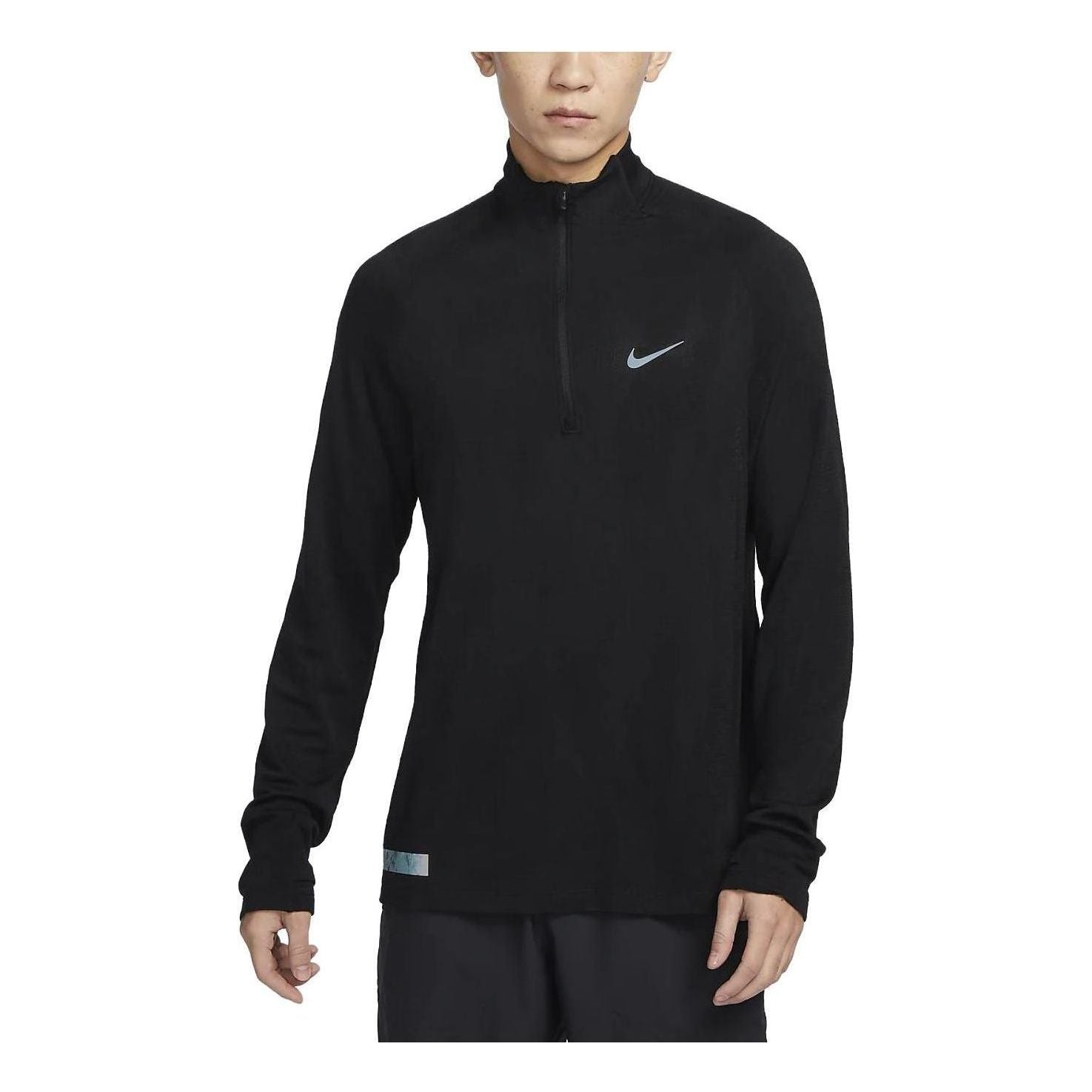 

Футболка Nike Therma-FIT Repel Element 1/2 Zip Long Sleeve T-shirt 'Black' DV9288-010, черный