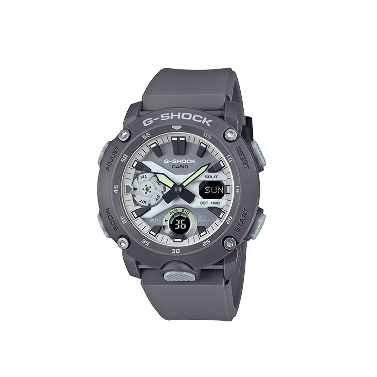 

Унисекс часы CASIO GA-2000HD-8APR серии Dual Display с жидкокристаллическим и аналоговым дисплеем серого цвета