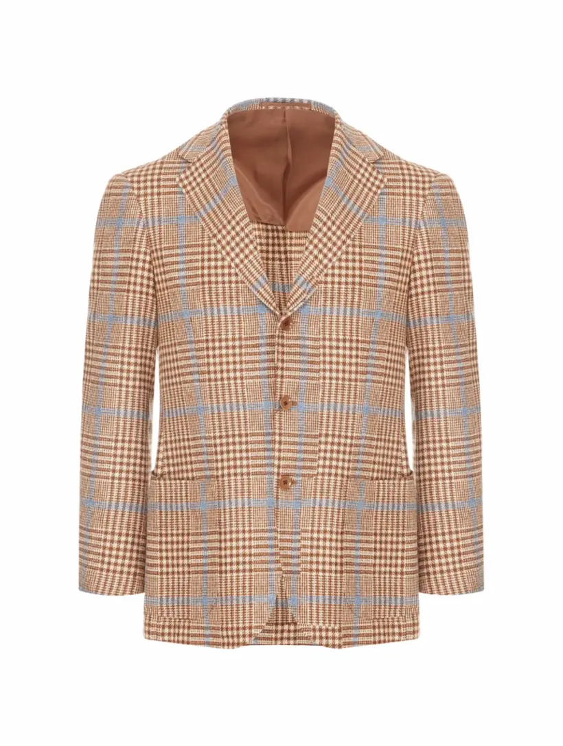 

Однобортный шерстяной пиджак в клетку Ring Jacket, мультиколор