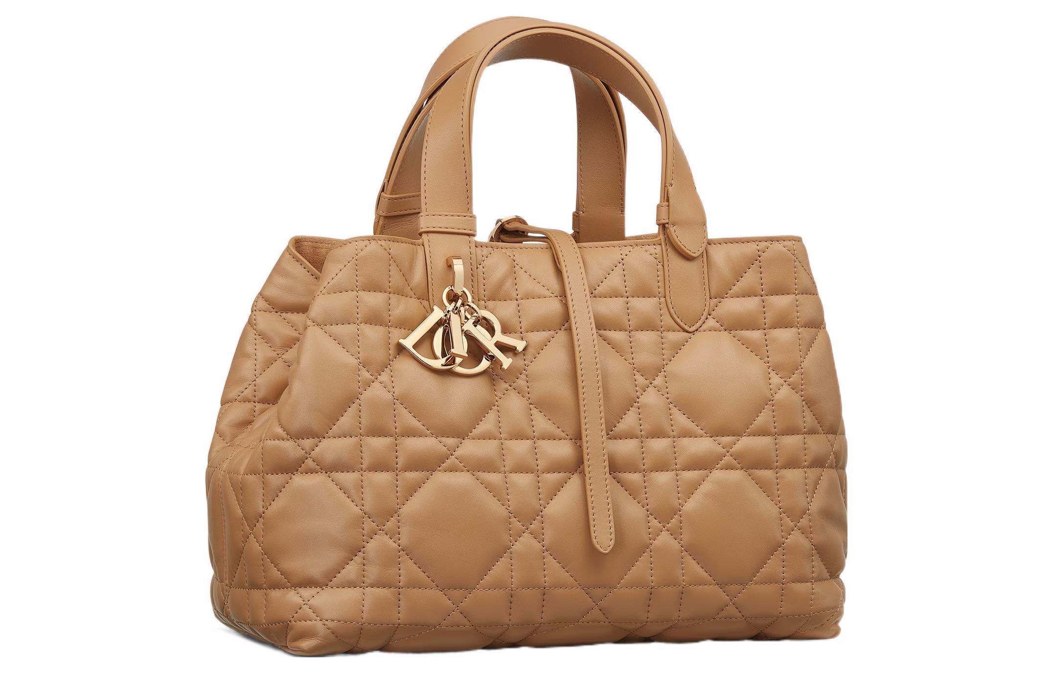 DIOR Toujours Кожаная сумка Cow Leather Native среднего размера для женщин, цвет Bronze — фото 2