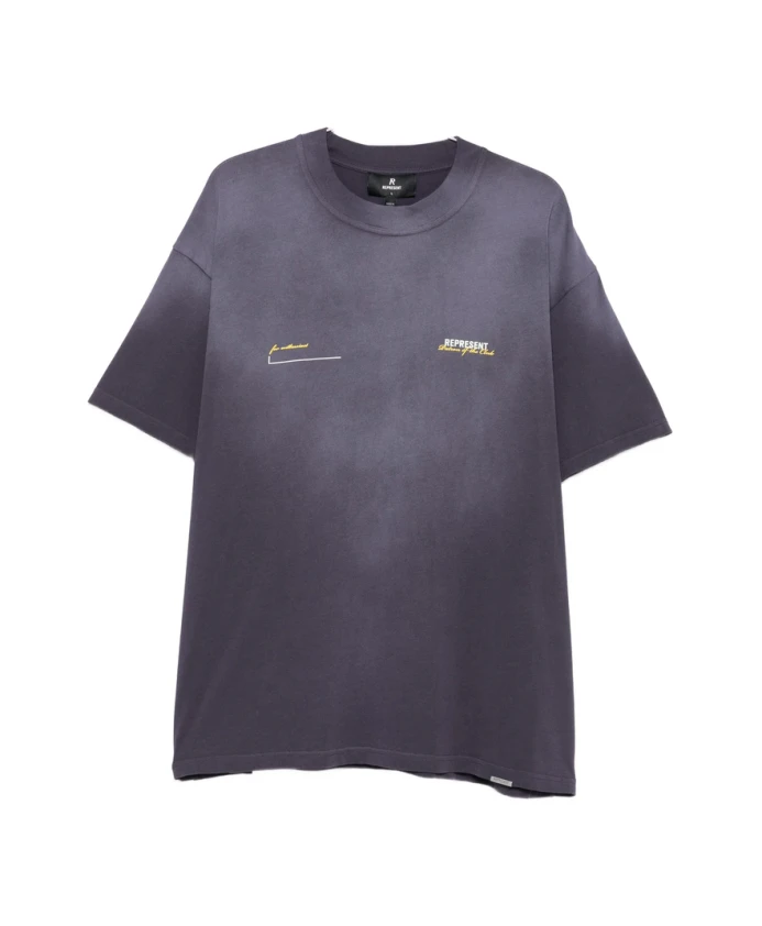 

Фиолетовая футболка с графическим принтом и круглым вырезом Represent, синий