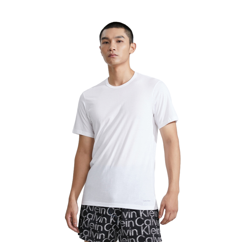 Calvin Klein Мужская пижамная рубашка, цвет: черный/серый/белый лунный — фото 4