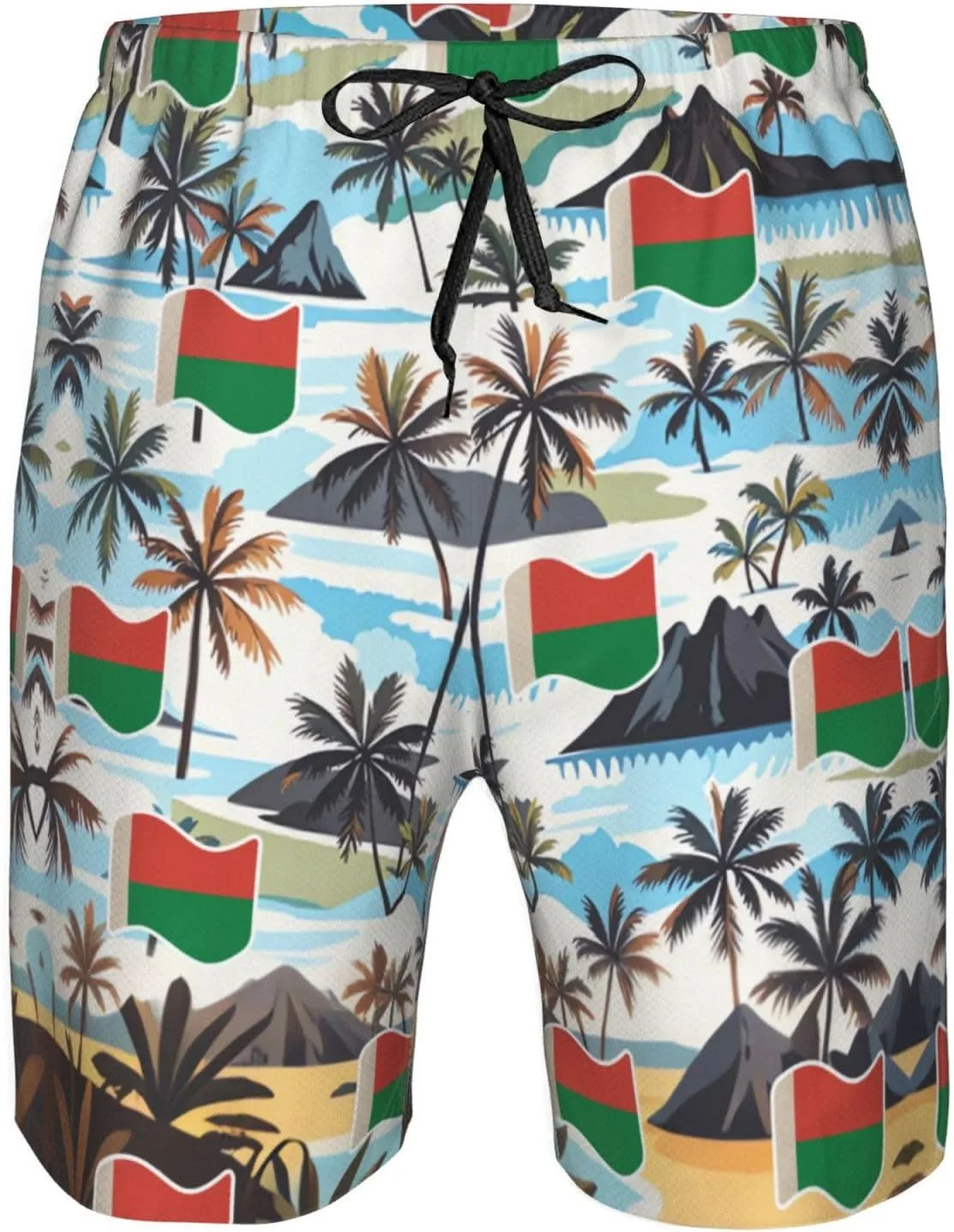 Мужские плавки-шорты Maldivians Board Shorts Swim Trunks с изображением Мальдивских островов Generic, Madagascan Madagascans — фото 4