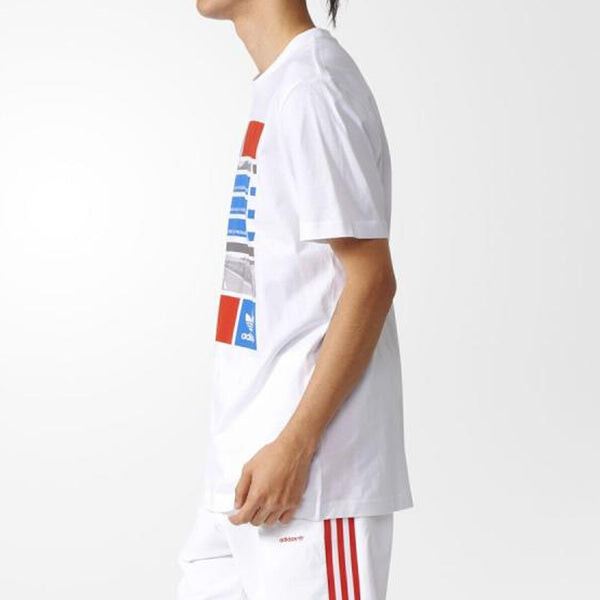 Футболка originals archive label printing short sleeve white Adidas, белый — фото 4