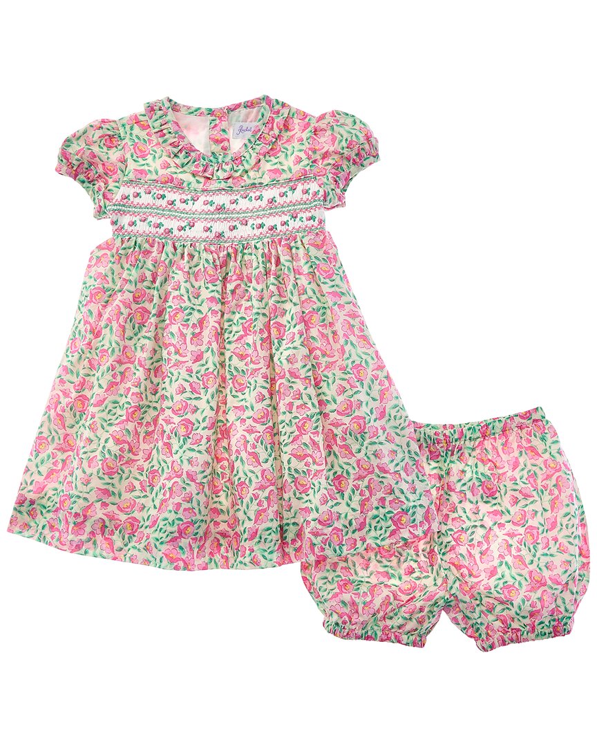 

Платье Rachel Riley Leafy Floral Smocked и комплект шаровар, цвет multi