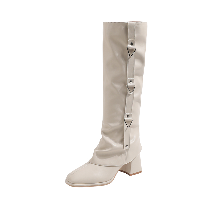Zubumei Женские высокие сапоги абрикос, цвет Apricot