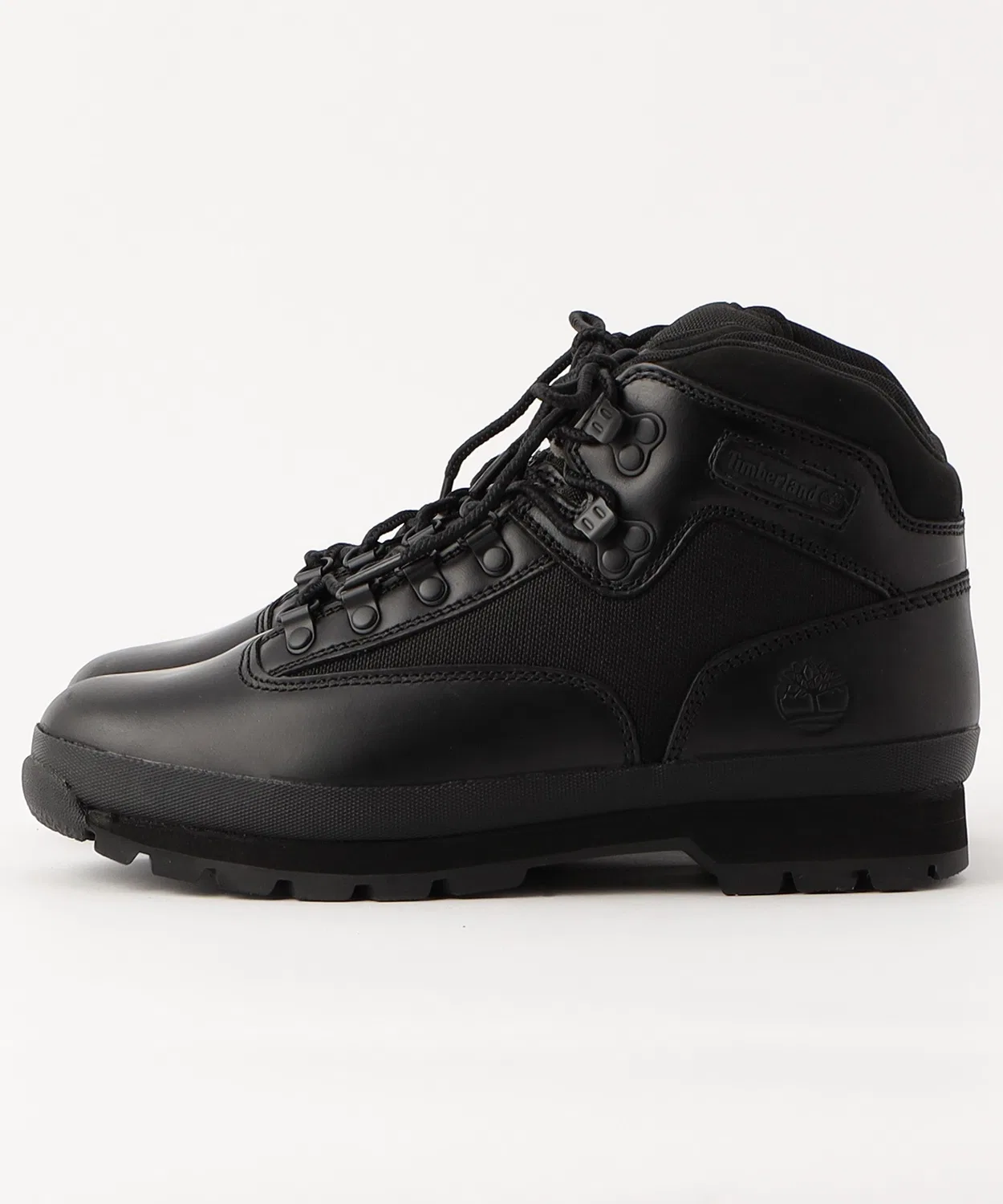 Ботинки Timberland Euro Hiker Mid из премиум-кожи, на шнуровке, черные — фото 3