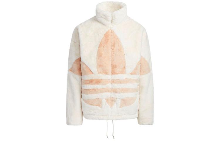 Adidas Originals Большая куртка унисекс розовая белая, Pink White — фото 3