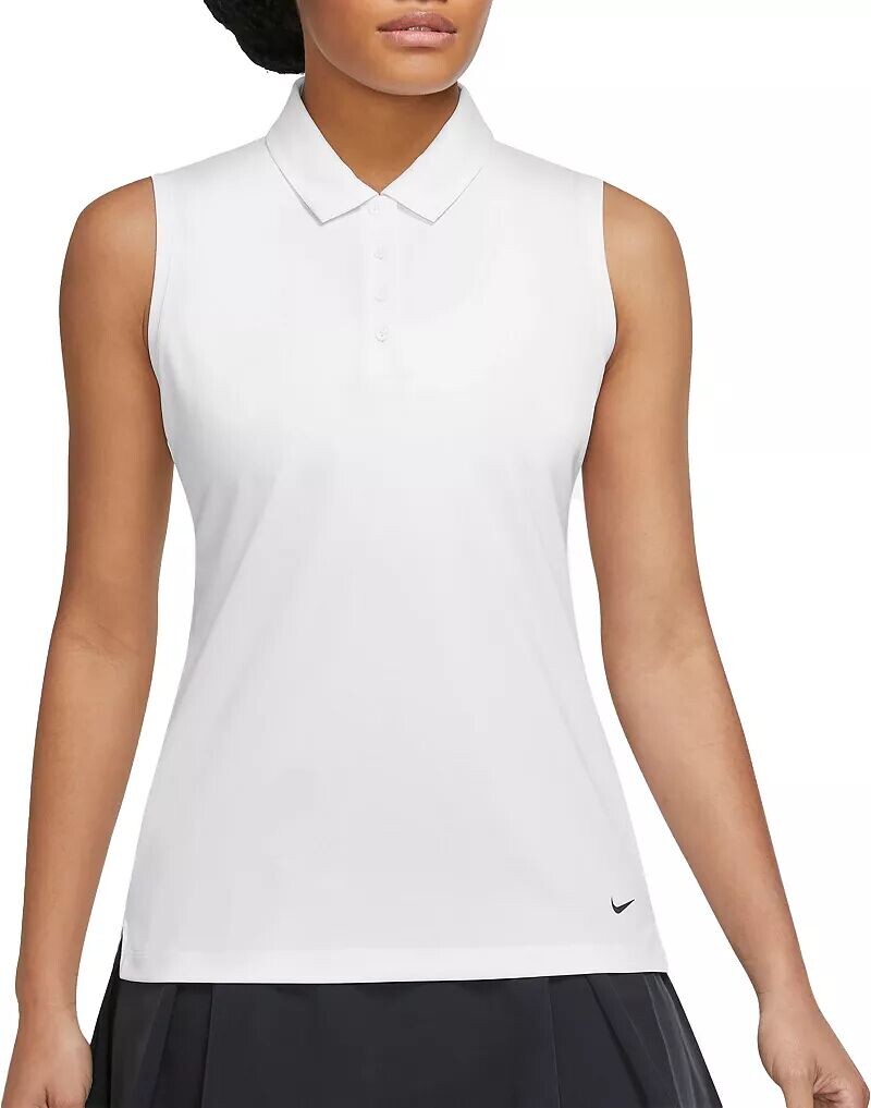 

Женская футболка-поло для гольфа без рукавов Nike Dri-Fit Victory, белый