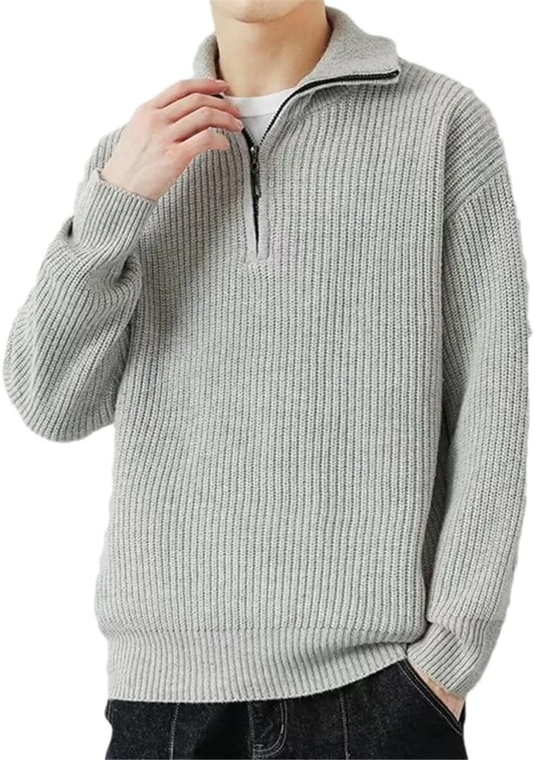 

Мужской свитер-пуловер с полумолнией Fnfmrfmr