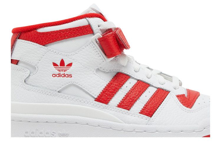 Кроссовки adidas Forum Mid J 'White Vivid Red', белый — фото 3