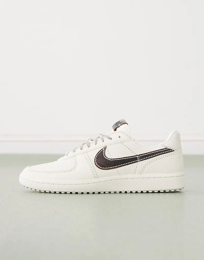 Кроссовки Nike Field General цвета слоновой кости и коричневого цвета — фото 2