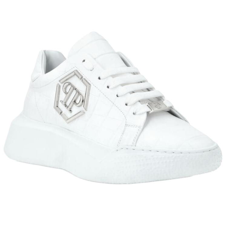 Кроссовки Crocco Low top Casual Shoes Unisex белые PHILIPP PLEIN — фото 4