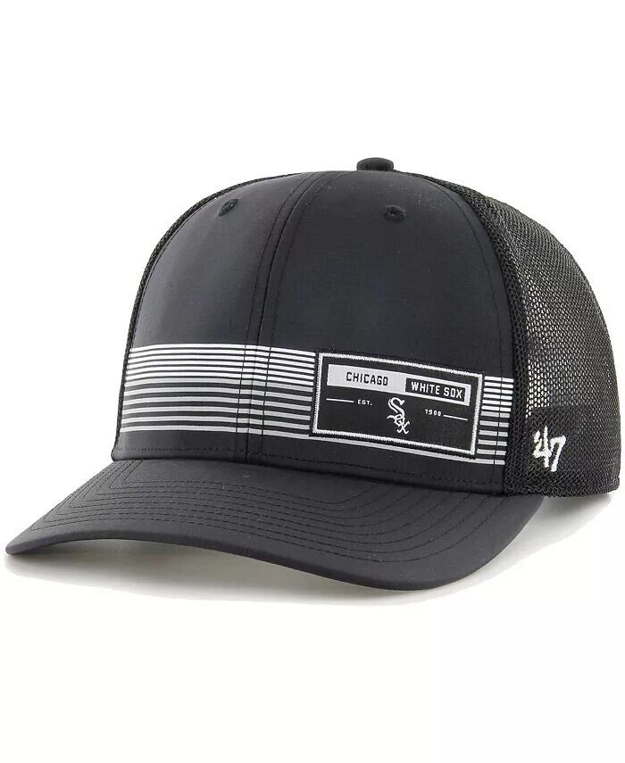 

Мужская черная регулируемая кепка Chicago White Sox с дальномером Brrr Trucker '47 Brand