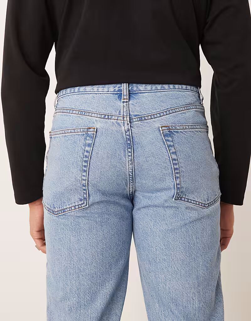 

Прямые джинсы ASOS DESIGN светло-голубого цвета