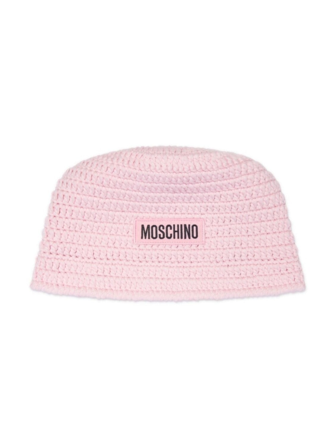 

Moschino Kids плетеная шляпа с логотипом, розовый