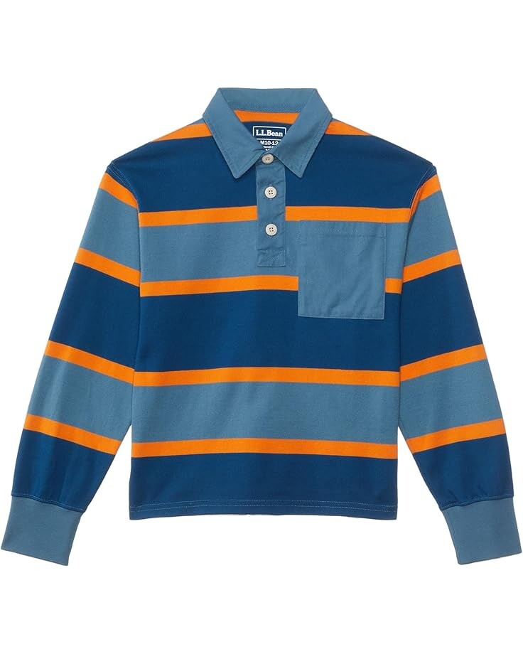 

Рубашка Unisex L.L.Bean Kid's Striped Rugby Shirt, цвет Blue 1