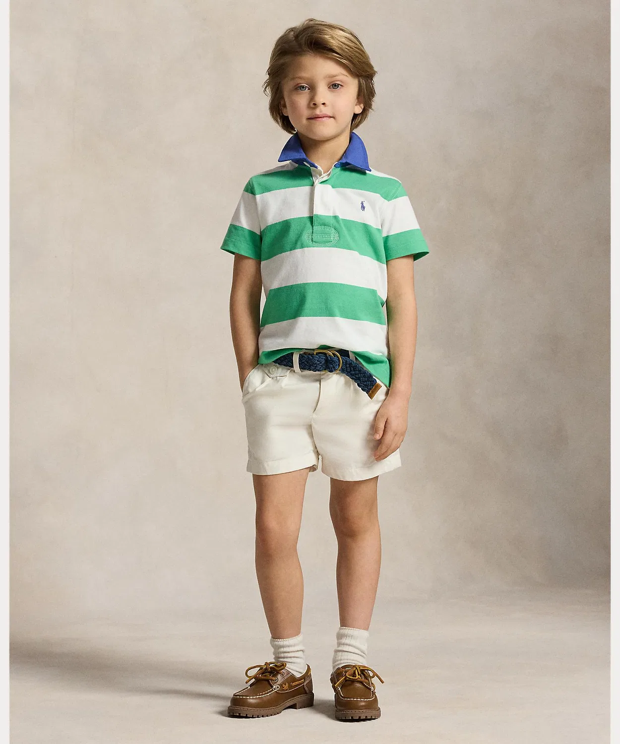 Футболка поло с полосатым принтом, хлопок, Polo Ralph Lauren, мультиколор — фото 4