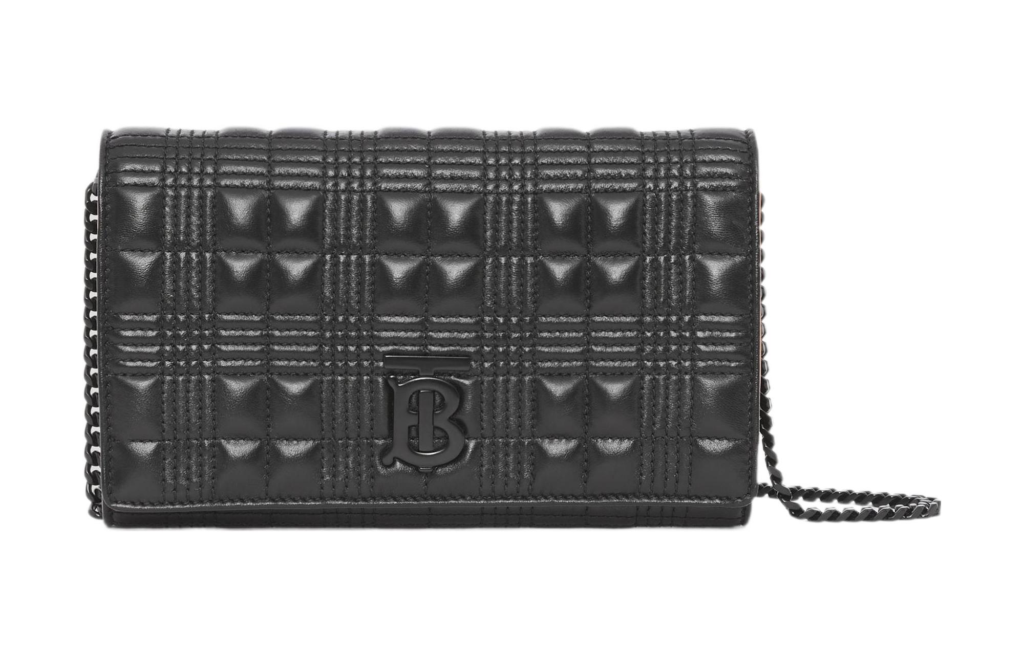 

Burberry Женский кошелек из овчины черного цвета