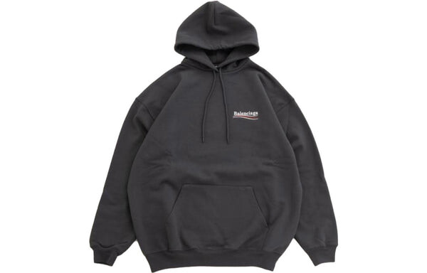 Толстовка political campaign medium fit hoodie 'black' Balenciaga, черный — фото 2