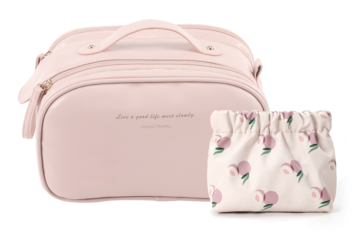 

LOHAS travel Кожаная косметичка унисекс бело-лотос, Lotus Color