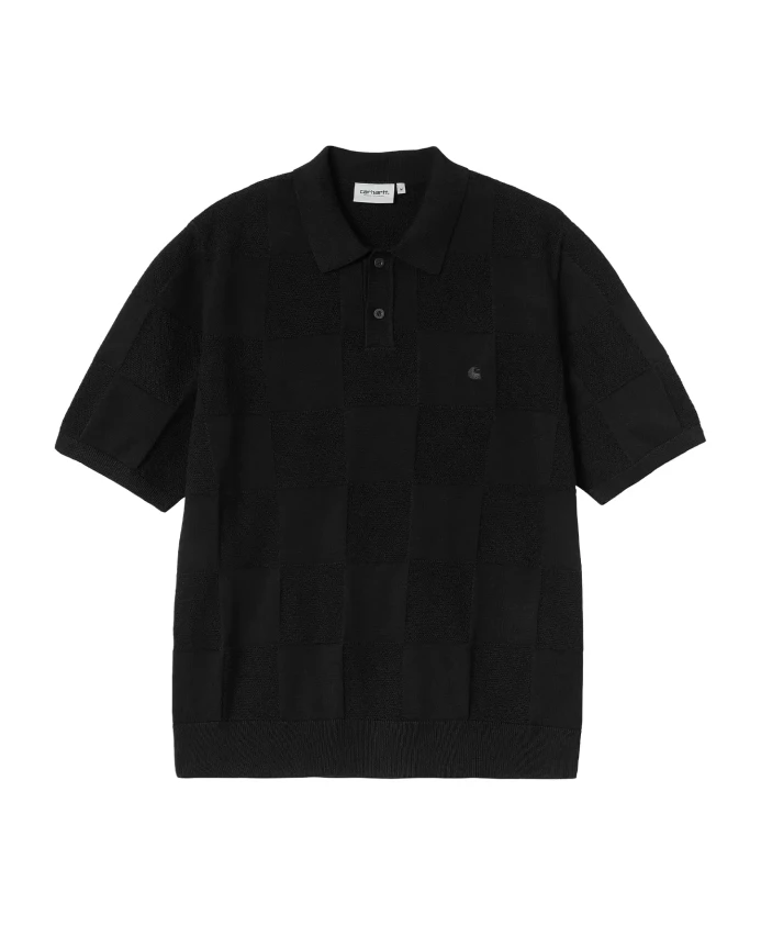 

Черная клетчатая рубашка-поло с длинными рукавами Carhartt Wip, черный