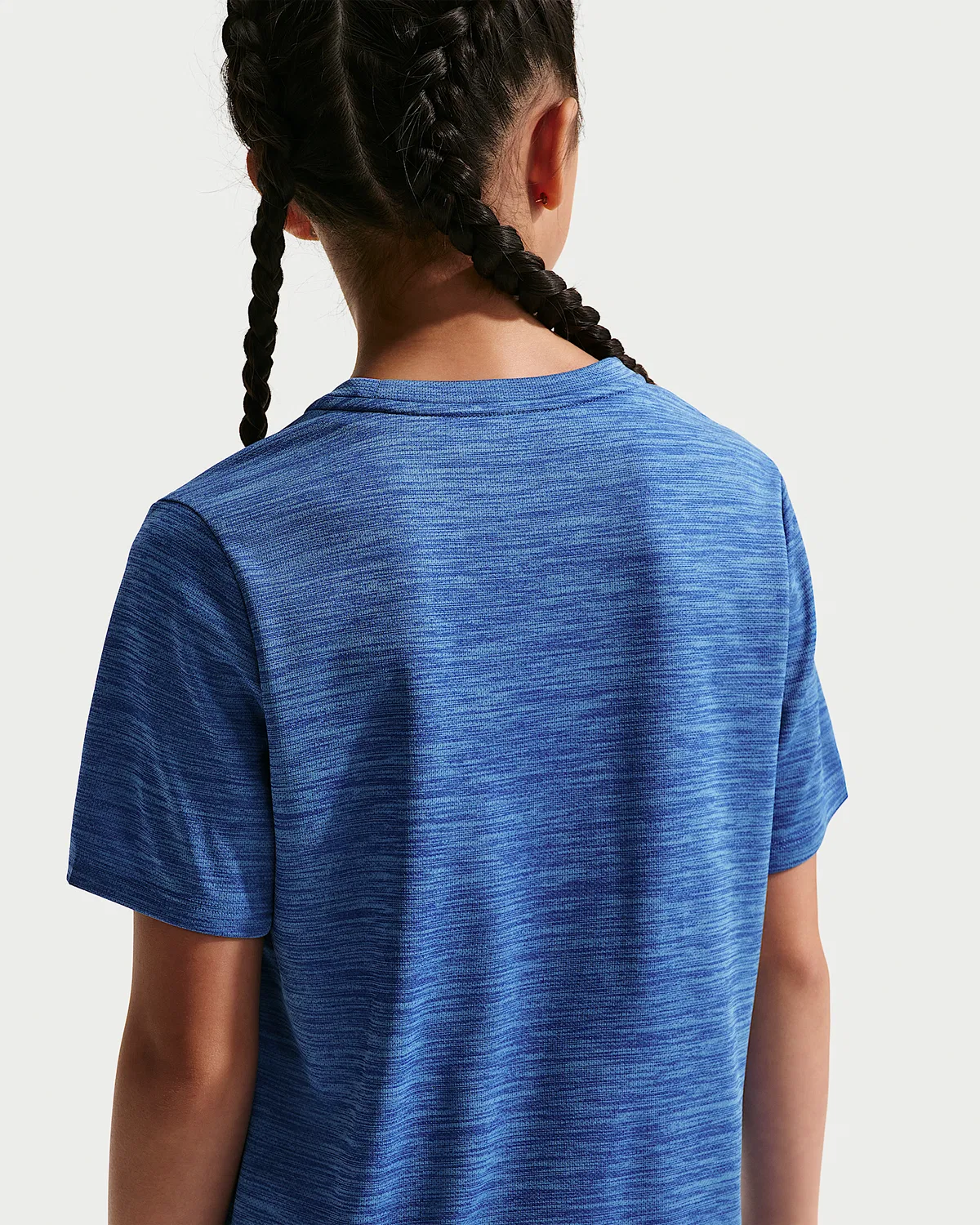 Детская футболка Nike Miler Dri-FIT с коротким рукавом, University Blue/Game Royal/Heather — фото 4