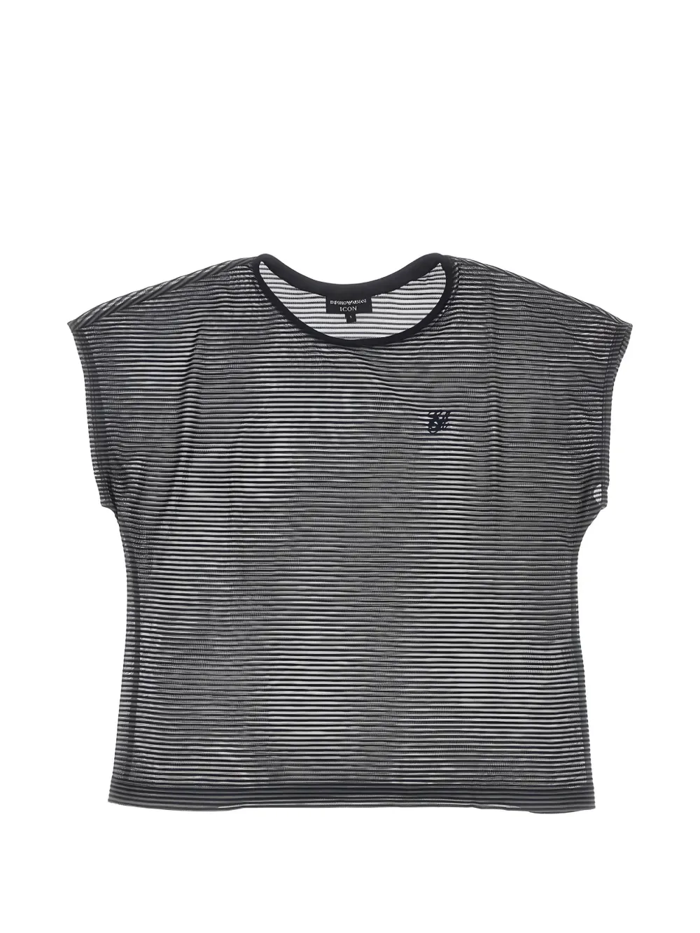 Полосатая футболка EMPORIO ARMANI, черный