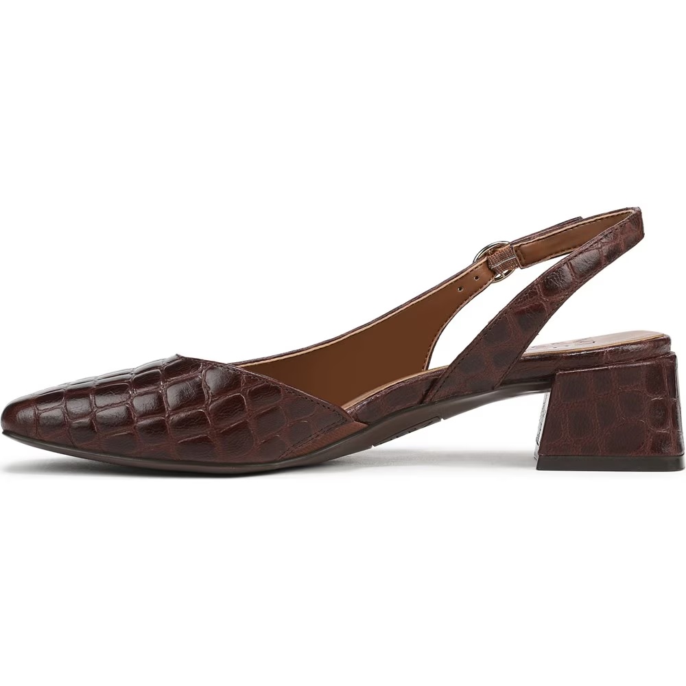 Туфли-Лодочки Jayla с открытой пяткой Naturalizer, цвет cappuccino croco leather — фото 4