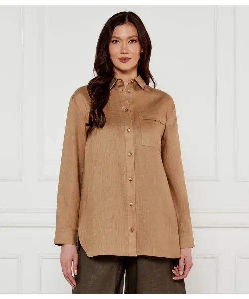 

Рождественская льняная рубашка Loose fit Mm, бежевый