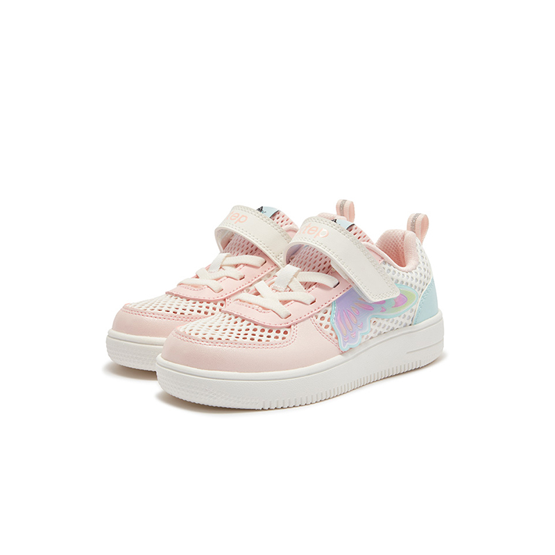 XTEP Нескользящие износостойкие низкие кроссовки для скейтбординга Sail White Aqua Pink для детей — фото 2