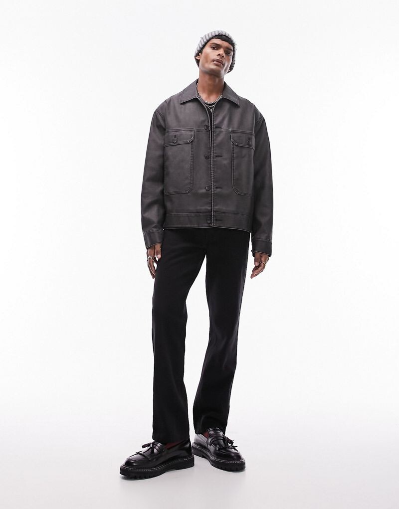 

Черные прямые джинсы Topman