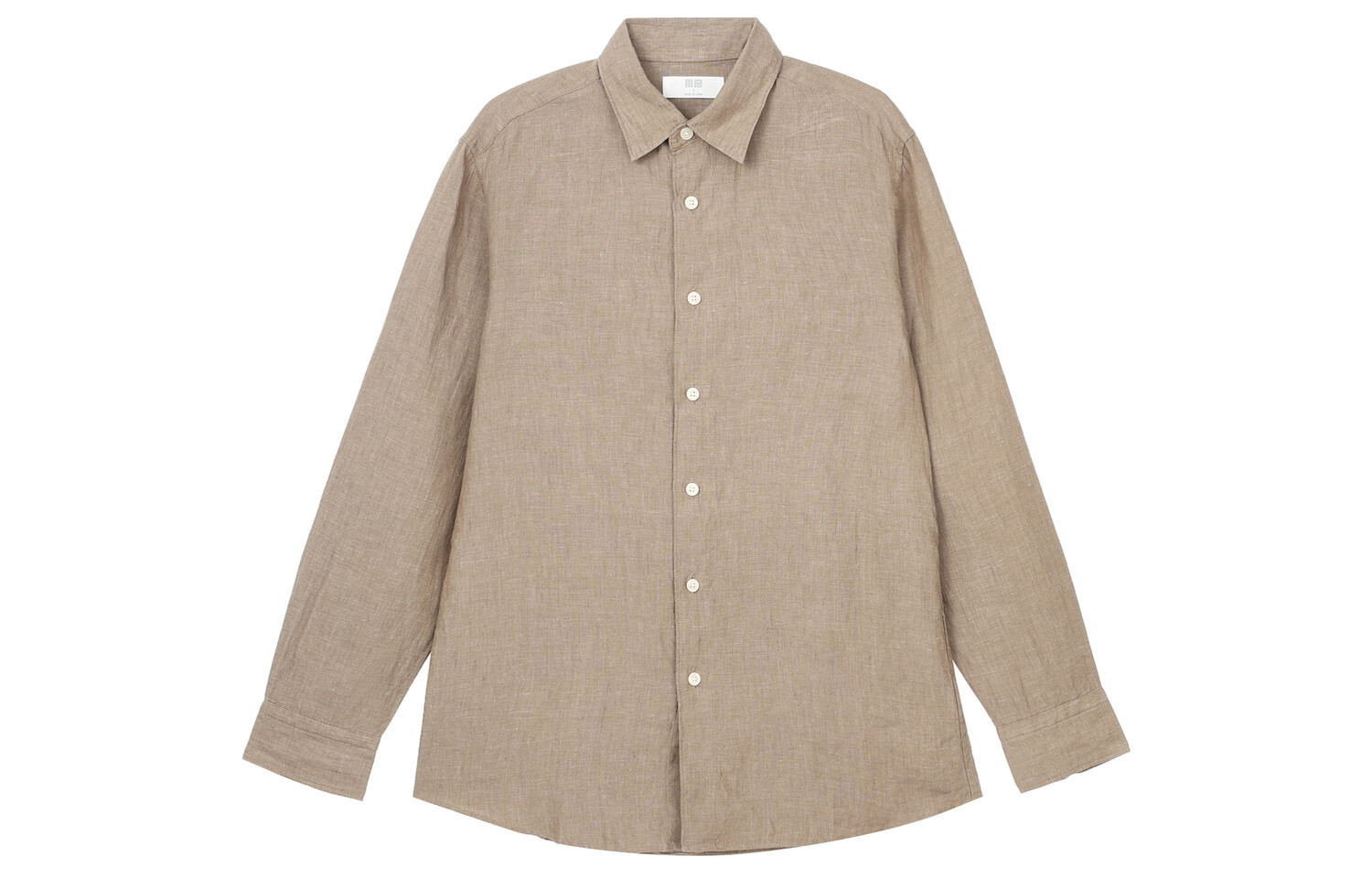 

Рубашка унисекс хаки Uniqlo, хаки