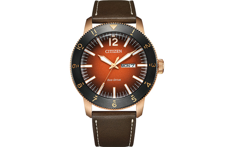 

CITIZEN Часы Men's Ecology Drive Collection Watch, Orange Watch Dial