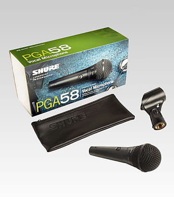 

Динамический вокальный микрофон Shure PGA58 Dynamic Vocal Microphone w/ 15' XLR Cable