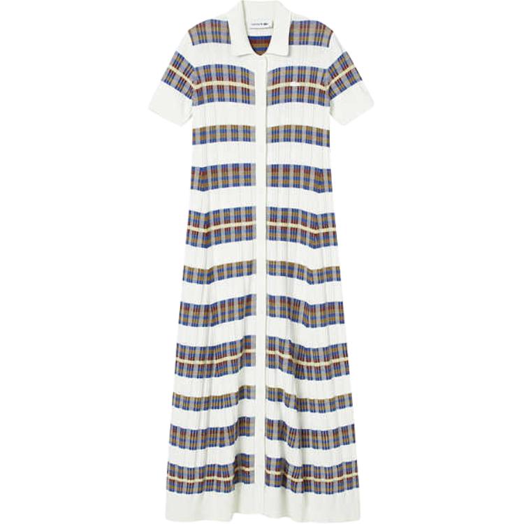 Платье LACOSTE Women's SS25, короткие рукава, белый