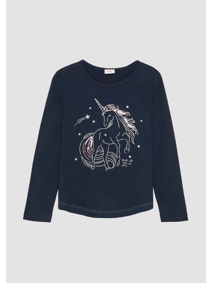 

Футболка s.Oliver T-Shirt langarm, синий