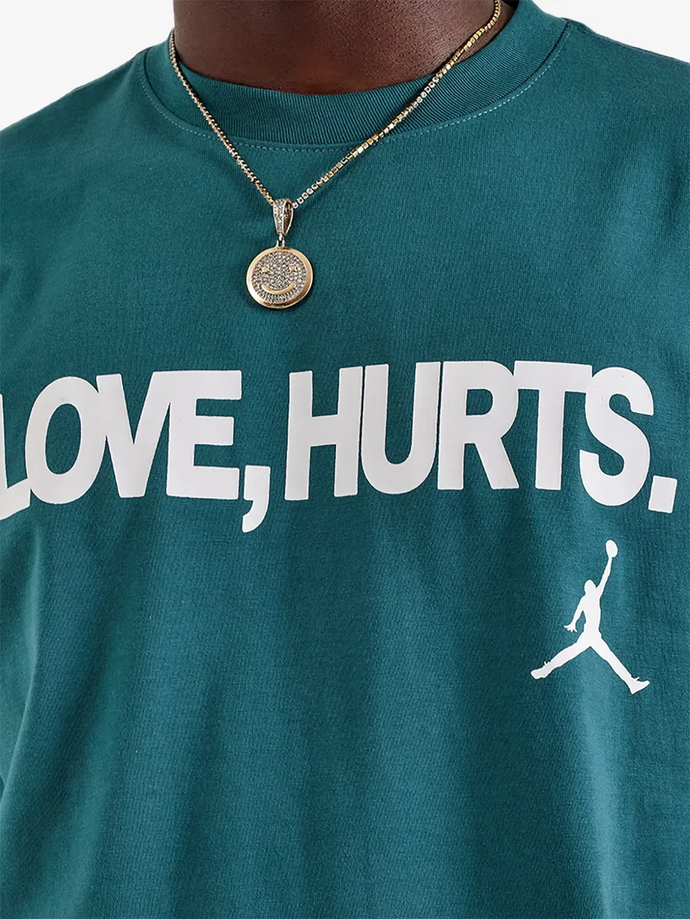 Футболка с надписью "X jalen hurts jumpman" Jordan, зеленый — фото 2