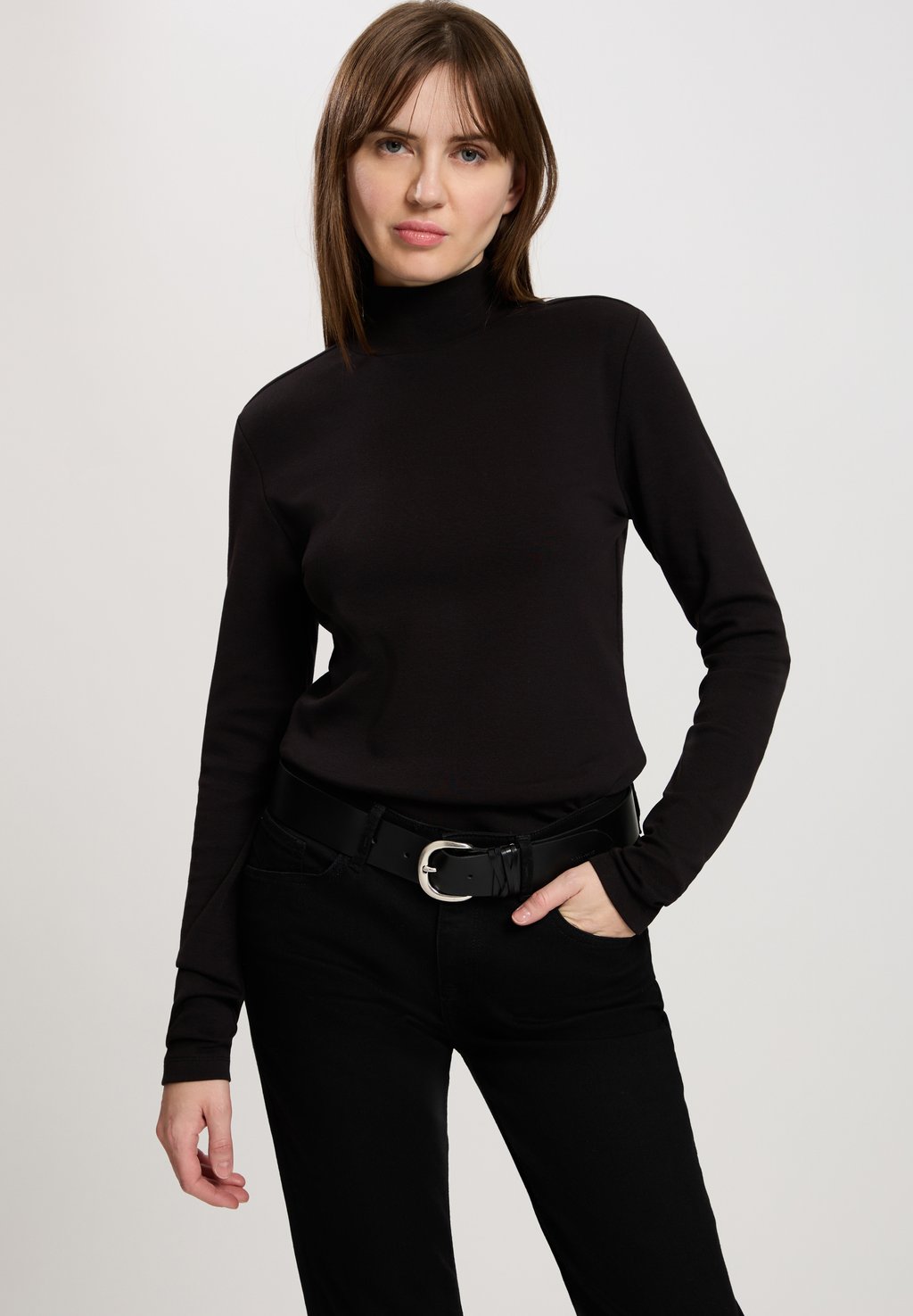 

Топ с длинными рукавами LANGARM Cross Jeans, черный