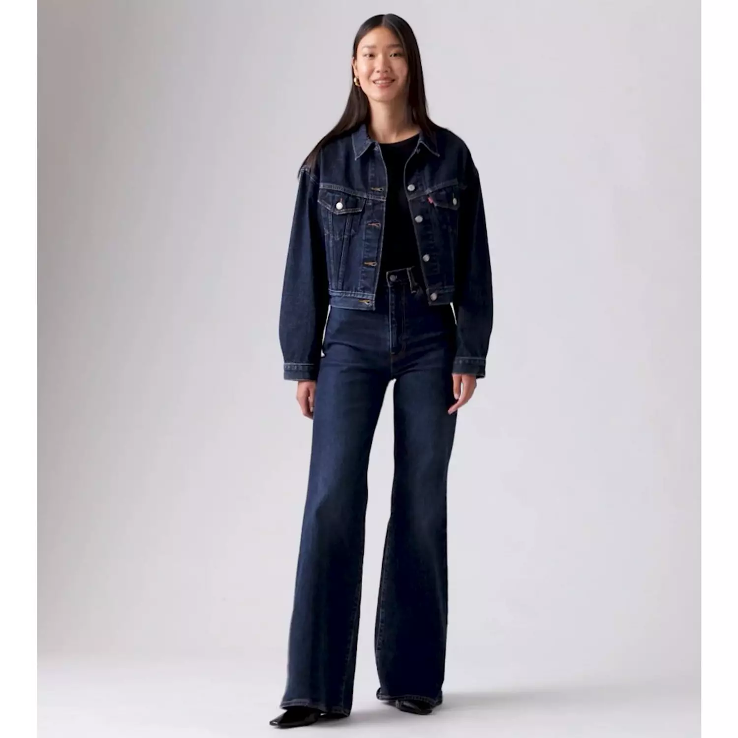 Женские джинсы  Levi's  Ribcage Bell , светло-синий — фото 4