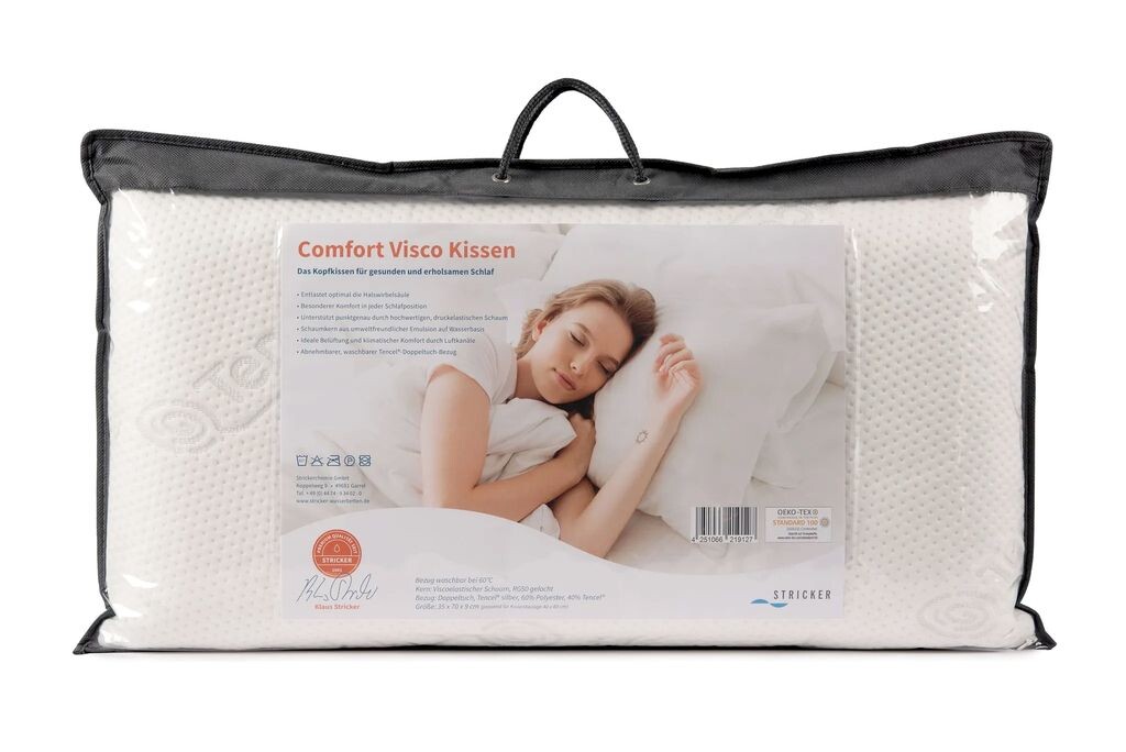 

Подушка Stricker Comfort Visco, размер примерно 70x35x9 см Strickerchemie