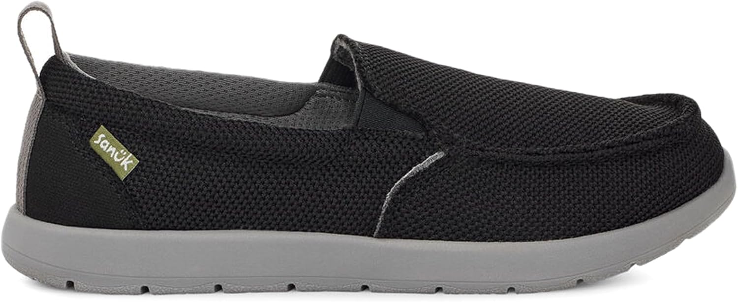 Детские лоферы Sanuk Lil Sidewalk Surfer Lite Mesh, черный — фото 3
